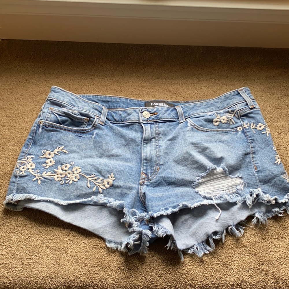 COPY - Express low rise cut off Jean shorts